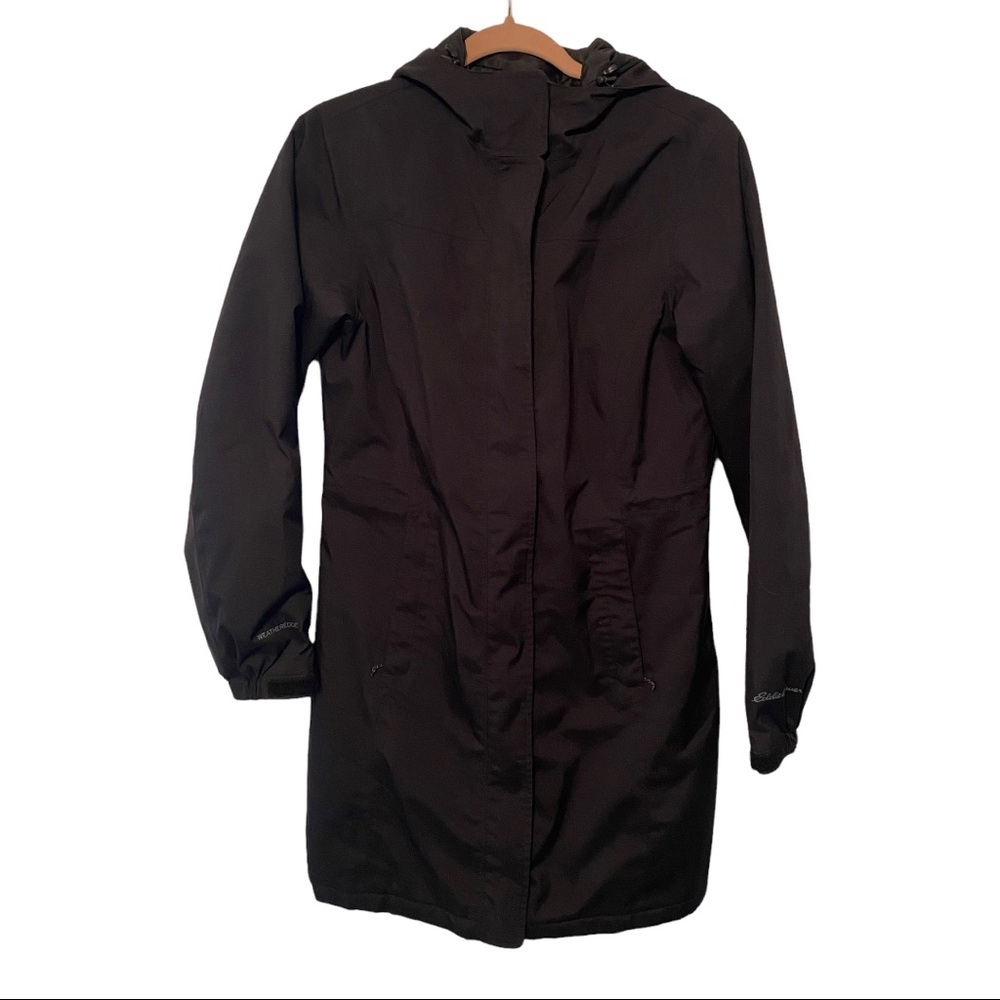Eddie Baur black charcoal weatheredge eastsound insulated trench coat size small